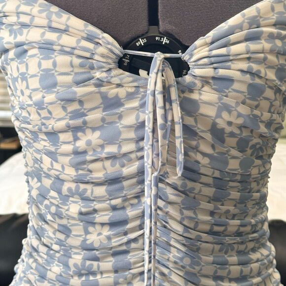 Cotton Candy LA  Bodycon Mini Front Tie, Small‎ Y2K Feminine Disco - Picture 6 of 7